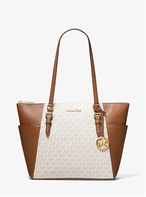 michael kors champagne tote|Michael Kors Tote with zipper.